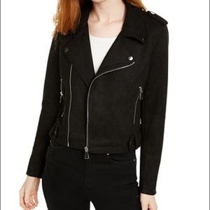 Vigoss Black Faux Suede Moto Jacket